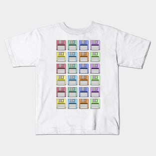 Floppy Disk Pattern Kids T-Shirt